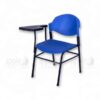 Blue plastic durable study chair in Pakistan with black writing pad and under-seat rack – Apple Furniture