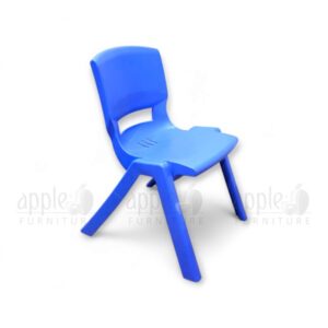 Bright red plastic study chair by Apple Furniture with ergonomic backrest, perfect for classrooms, schools, and kids’ study rooms.