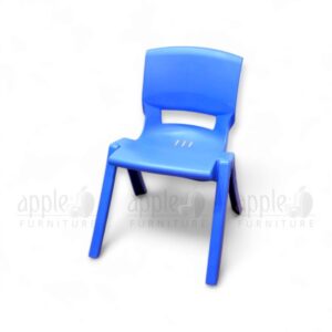 Bright red plastic study chair by Apple Furniture with ergonomic backrest, perfect for classrooms, schools, and kids’ study rooms.