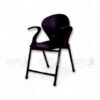 Black plastic visitor chair with armrests and ergonomic design – APPLE AP-06-A model by Apple Furniture.