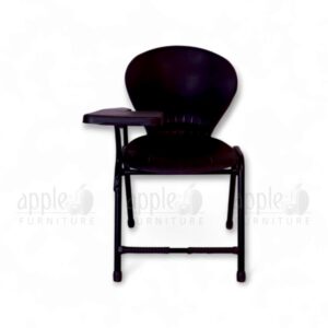 Green plastic peacock study chair with writing pad by Apple Furniture, designed for modern classrooms, study rooms, and academic settings.
