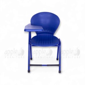 peacock fix study chair with fixed black writing pad and sturdy steel frame by Apple Furniture, perfect for classrooms and study rooms.