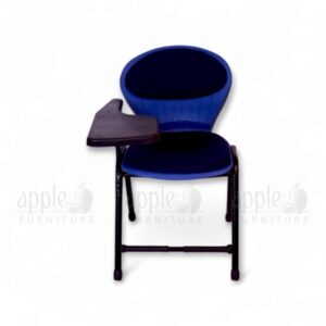 Premium comfortable study chair with plush maroon cushioning and black writing pad by Apple Furniture, ideal for students and educational spaces.
