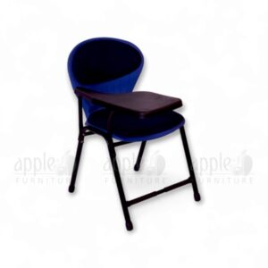 Premium comfortable study chair with plush maroon cushioning and black writing pad by Apple Furniture, ideal for students and educational spaces.