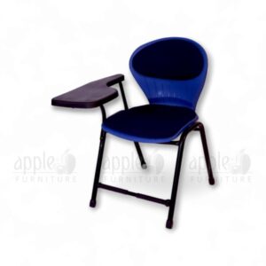 Premium comfortable study chair with plush maroon cushioning and black writing pad by Apple Furniture, ideal for students and educational spaces.