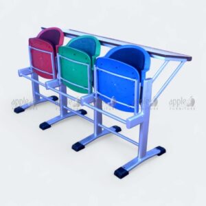 Lecture hall chairs with integrated desk and colorful upholstery – lecture hall chairs