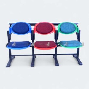 Lecture hall chairs with integrated desk and colorful upholstery – lecture hall chairs
