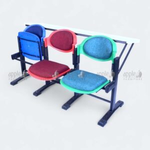 Lecture hall chairs with integrated desk and colorful upholstery – lecture hall chairs