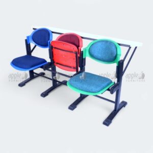 Lecture hall chairs with integrated desk and colorful upholstery – lecture hall chairs