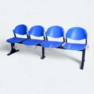 Blue modular hospital 4 seater sofa with steel frame – hospital 4 seater sofa