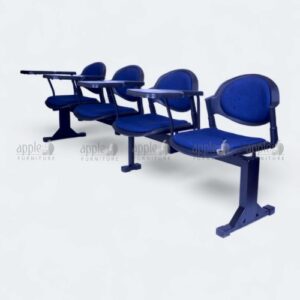 Blue study sofa cum bench with integrated writing tablets – study sofa cum bench