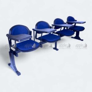 Blue study sofa cum bench with integrated writing tablets – study sofa cum bench