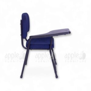 Maroon Apple AP-1011-SC Luxury Student Chair with padded seat and back, black steel frame, and right-side fixed writing pad—ideal for premium classroom seating.