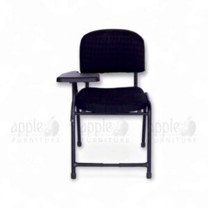 Maroon Apple AP-1011-SC Luxury Student Chair with padded seat and back, black steel frame, and right-side fixed writing pad—ideal for premium classroom seating.