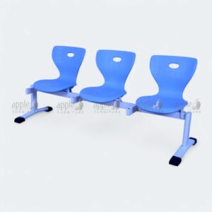 Modern blue 3-seater imported hospital patient sofa with steel frame – imported hospital patient sofa