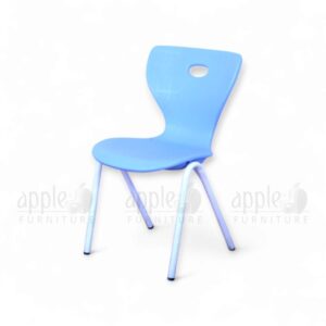 Modern school furniture chair by Apple (AP-1024-LRG) with ergonomic molded plastic seat and back, powder-coated steel legs, and stackable design—ideal for classrooms.