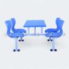 Modern blue imported cafeteria table with chair set – imported cafeteria table with chair