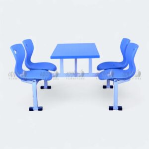 Modern blue imported cafeteria table with chair set – imported cafeteria table with chair