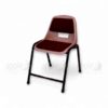 Beige and brown Apple AP-204-C Holo Shell Visitor Chair with cushioned seat and back, durable plastic shell, black metal frame, and ergonomic design for office and reception use.