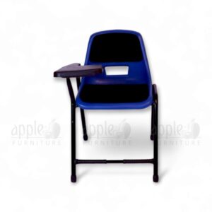 Apple AP-204-SC padded study chair with attached writing pad, ergonomic shell seat, and metal frame – ideal COLLEGE FURNITURE for modern classrooms and lecture halls.