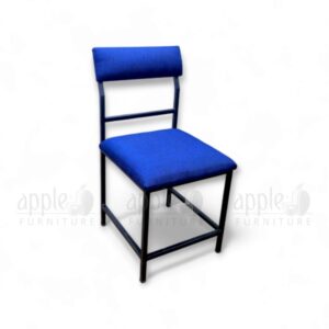 Blue Apple AP-209-C Cushioned Teacher Chair with padded seat and backrest, black metal frame, designed for school staff rooms and office seating.