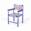 Silver Apple AP-228-AK-SLV Cane knitted Teacher chair with handwoven cane seat and backrest, steel frame, and armrests for traditional and modern school use.