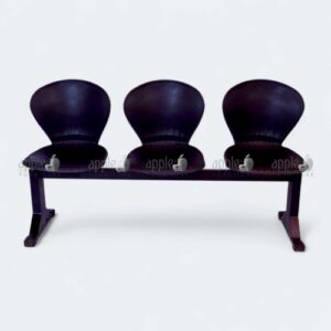 Black 3 seater peacock sofa with stylish contoured backrests – 3 seater peacock sofa