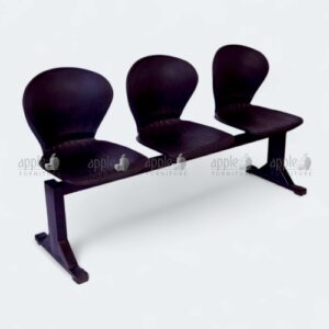 Black 3 seater peacock sofa with stylish contoured backrests – 3 seater peacock sofa