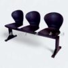 Black 3 seater peacock sofa with stylish contoured backrests – 3 seater peacock sofa
