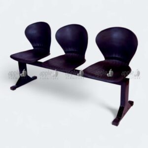 Black 3 seater peacock sofa with stylish contoured backrests – 3 seater peacock sofa