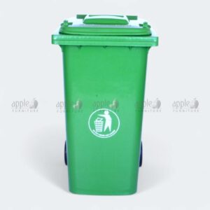 Green plastic dustbin with lid and wheels – plastic dustbin outdoor, plastic dustbins with lid