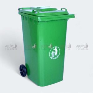 Green plastic dustbin with lid and wheels – plastic dustbin outdoor, plastic dustbins with lid