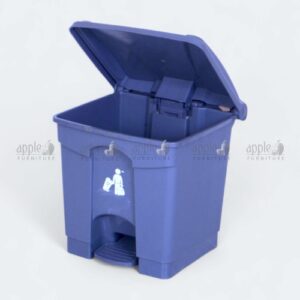 Blue durable plastic trash bin with foot pedal – plastic pedal dustbin