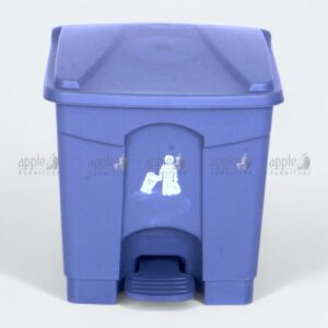 Blue durable plastic trash bin with foot pedal – plastic pedal dustbin