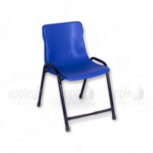 Blue Apple AP-786 Hotel Chair with ergonomic molded shell seat and black powder-coated steel frame, ideal for hotel rooms, dining areas, and banquets.