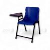 Blue Apple AP-786-S Steel Plastic Study Chair with ergonomic molded plastic seat, fixed writing pad, and black steel frame for classrooms and study halls.