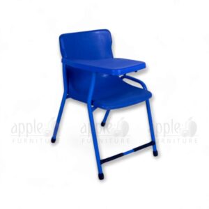 Red Apple AP-786-S-FIX Study Chair in Pakistan with ergonomic molded shell seat, fixed writing pad, and steel frame for classrooms, coaching centers, and study spaces.