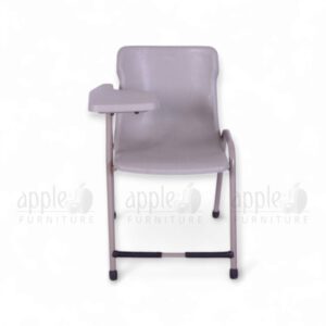 Red Apple AP-786-S-FIX Study Chair in Pakistan with ergonomic molded shell seat, fixed writing pad, and steel frame for classrooms, coaching centers, and study spaces.
