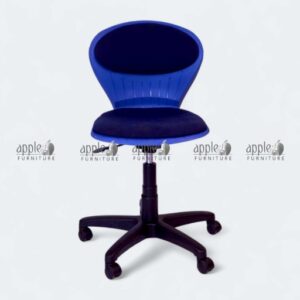“APPLE AP-15-HC Premium Library Revolving Chair cushioned computer chair blue cushion” “Cushioned library chair with swivel base ergonomic design” “Premium library revolving chair for study and computer work” “Durable cushioned computer chair with adjustable height and back support