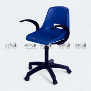 “APPLE AP-208-MA ergonomic swivel chair with armrests modern office task chair” “Blue ergonomic swivel chair with black armrests and rolling base”