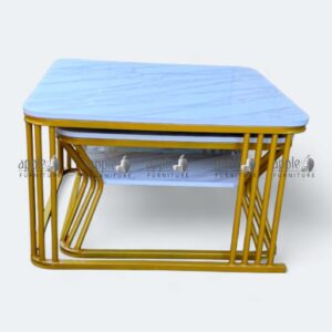 Wood and Metal Center Table modern living room furniture Wood and Metal Center Table with metal frame and wooden top Modern wood and metal center table nesting design Wood and Metal Center Table for contemporary interiors