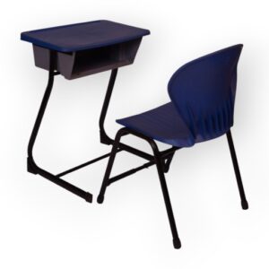 APPLE AP-06-BLU & AP-490-U SET school desk chair set with blue plastic student chair and classroom desk