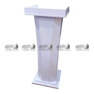 APPLE AP-1006 wooden podium in Pakistan, white school lectern podium for classrooms, lecture stand for classroom and office presentations