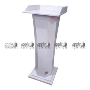 APPLE AP-1006 wooden podium in Pakistan, white school lectern podium for classrooms, lecture stand for classroom and office presentations