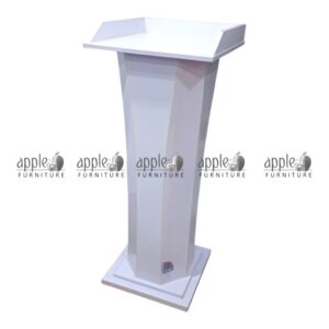 APPLE AP-1006 wooden podium in Pakistan, white school lectern podium for classrooms, lecture stand for classroom and office presentations