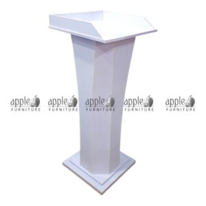 APPLE AP-1006 wooden podium in Pakistan, white school lectern podium for classrooms, lecture stand for classroom and office presentations