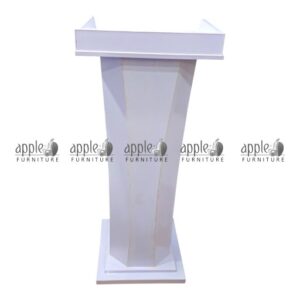 APPLE AP-1006 wooden podium in Pakistan, white school lectern podium for classrooms, lecture stand for classroom and office presentations