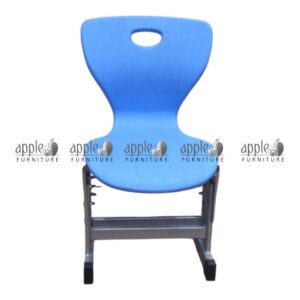APPLE AP-1007 blue student chair, school classroom chair with blue plastic seat, plastic student chair with metal frame for classrooms