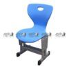 APPLE AP-1007 blue student chair, school classroom chair with blue plastic seat, plastic student chair with metal frame for classrooms