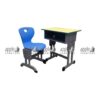 APPLE AP-1007 AP-1009 student desk chair set, blue school desk chair set for classroom, classroom desk and chair for students